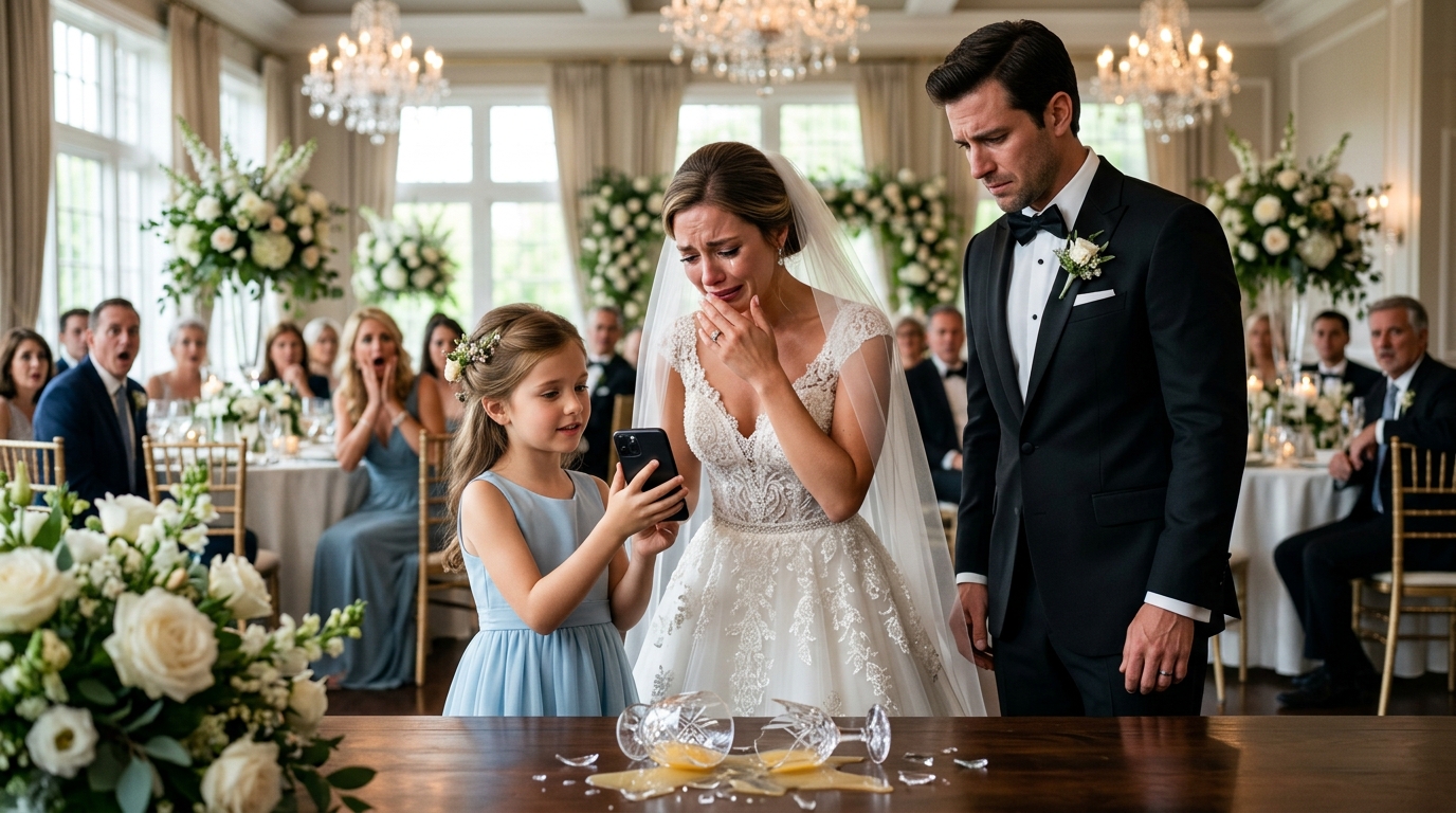 A Little Girl Knocked the Glass Away… Then the Bride Learned the Heartbreaking Truth banner