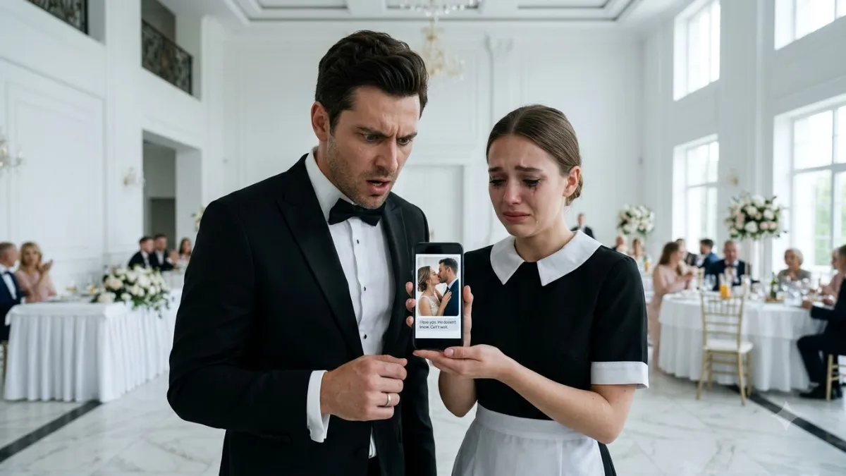 A Maid Dropped A Champagne Glass Before A Phone Screen Showed The Truth banner