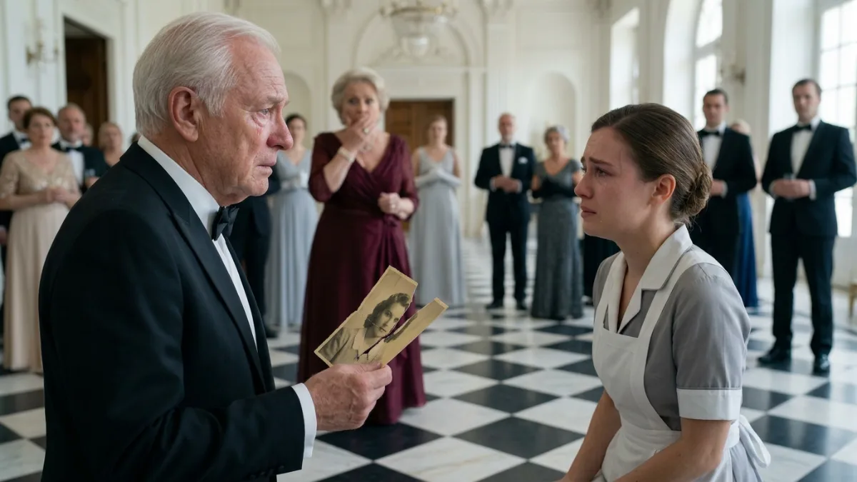 A Wealthy Woman Slapped Her Housekeeper Until An Old Man Saw A Photo banner