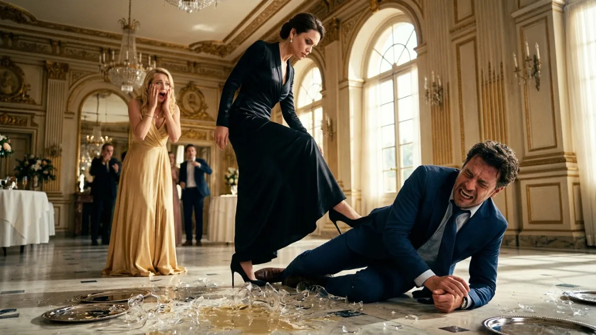 Arrogant Corporate Thief Brutally Crashes Champagne Tower Before Devastating Slap And Bone-Crushing Retaliation banner