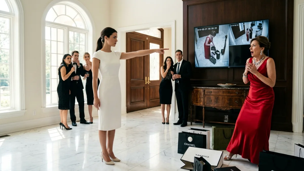 Arrogant Socialite Slaps Guest In Red Silk Gown At Luxury Estate banner