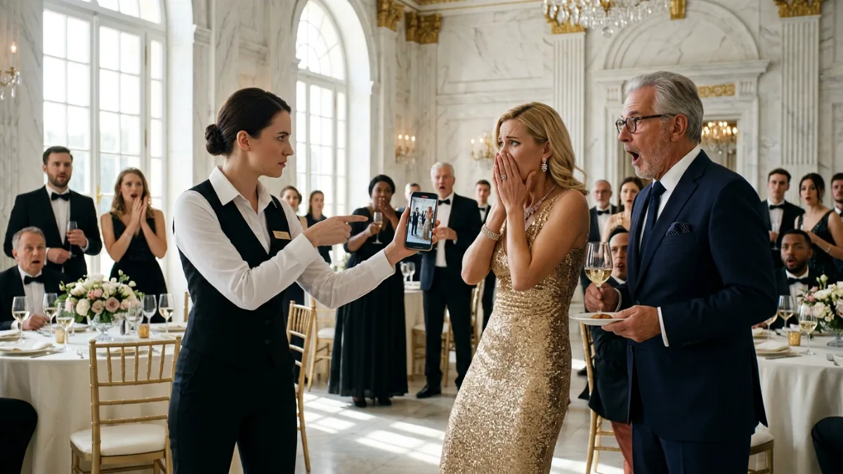 Brave Waitress Stops Wealthy Patriarch From Drinking Poisoned Wine banner