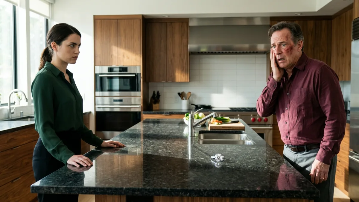 Controlling Husband Slaps Wife In Modern Kitchen Before Shocking Retaliation banner
