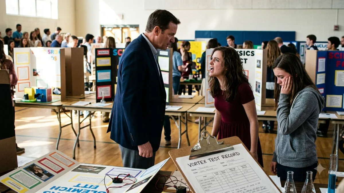 Furious Student Brutally Slaps Classmate At Crowded Science Fair Before Shocking Plagiarism Exposure banner