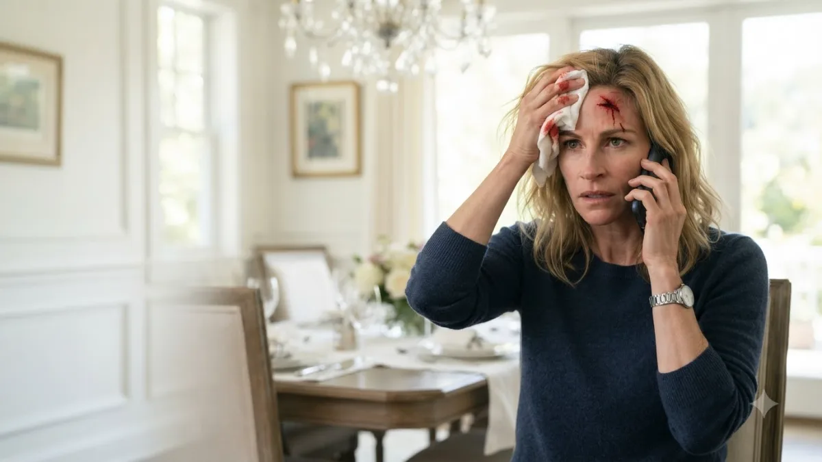 He Shattered a Plate Over Her Head, But Her Cold Phone Call Changed Everything banner