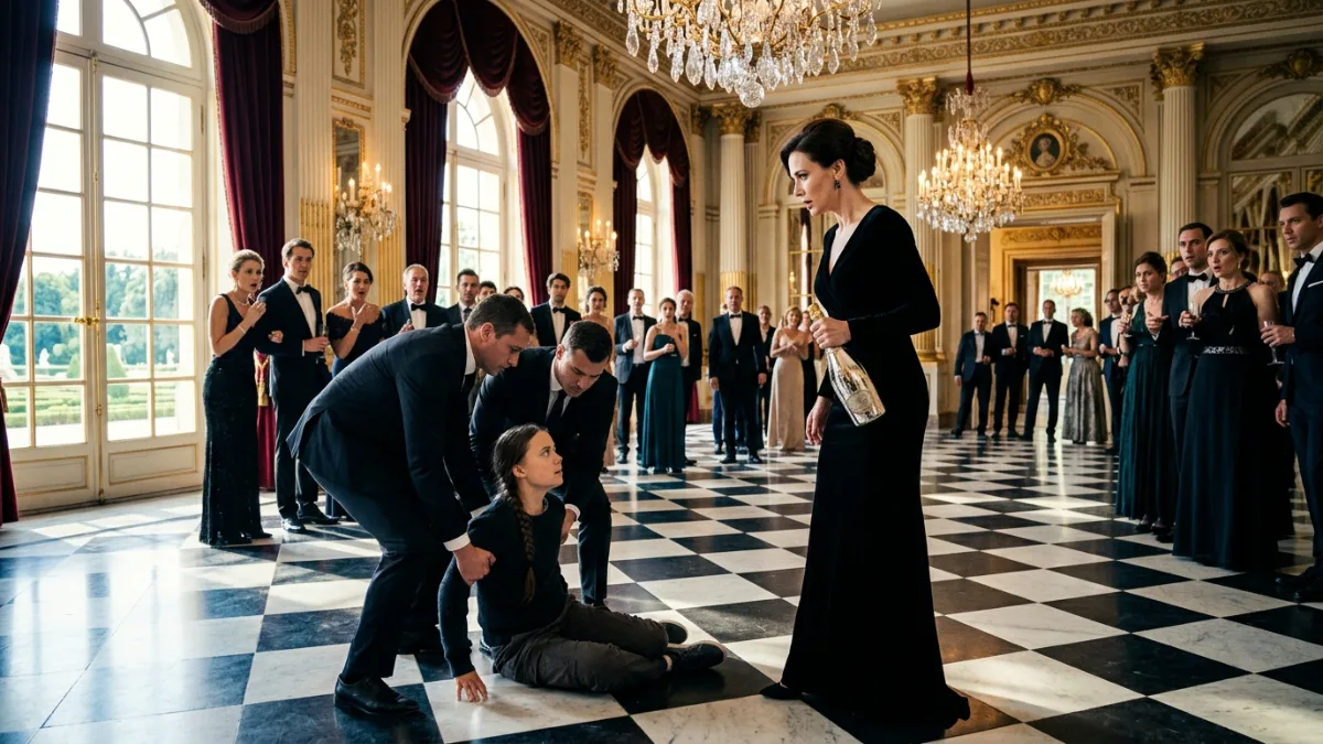 Heiress Pins Girl On Ballroom Floor At Grand Gala banner