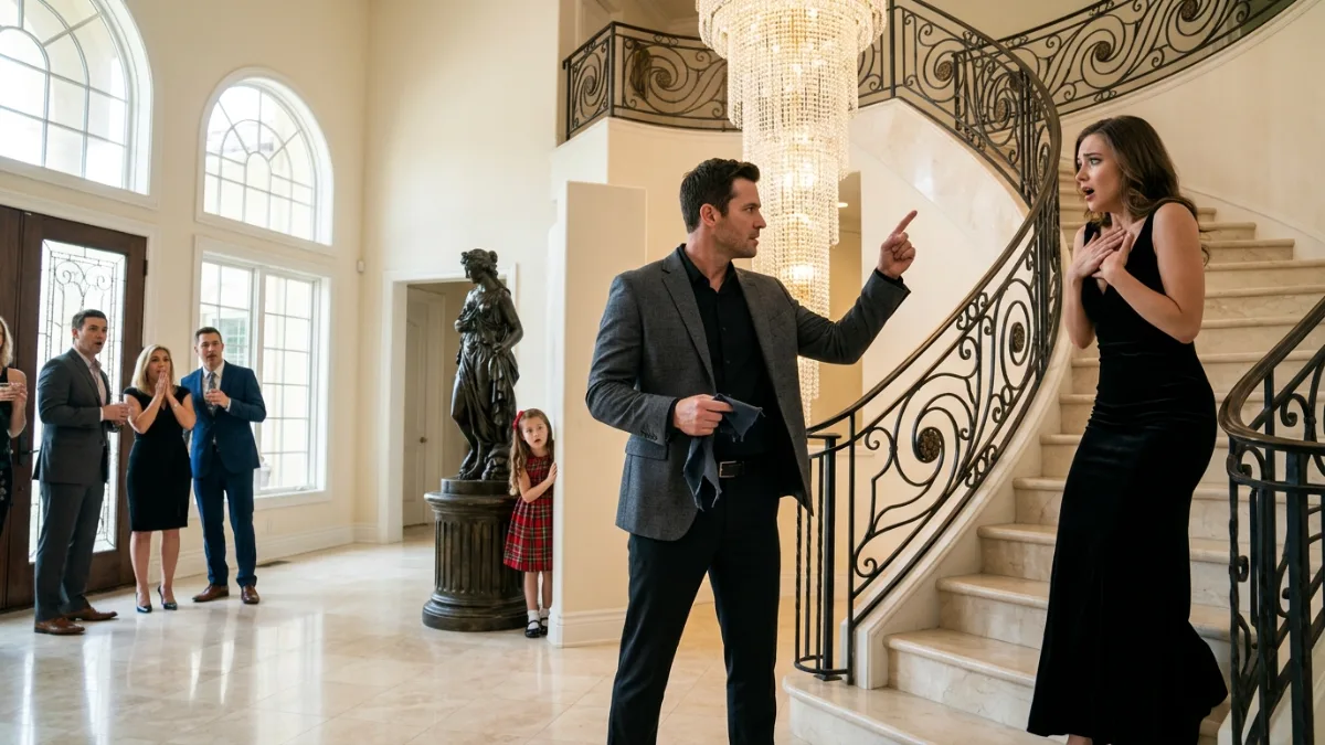 Hostile Matriarch Pushes Woman Down Mansion Staircase banner
