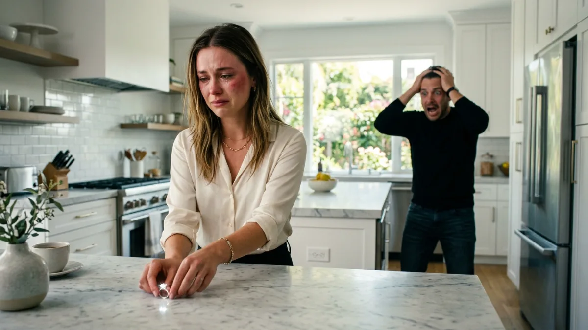 Violent Argument In Modern Kitchen Ends In Broken Engagement banner